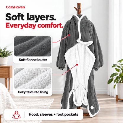 CozyHaven™ Heated Wearable Blanket Robe