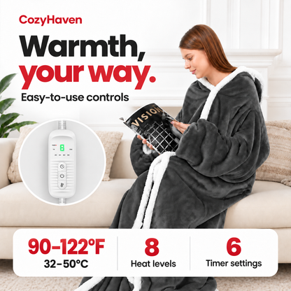 CozyHaven™ Heated Wearable Blanket Robe