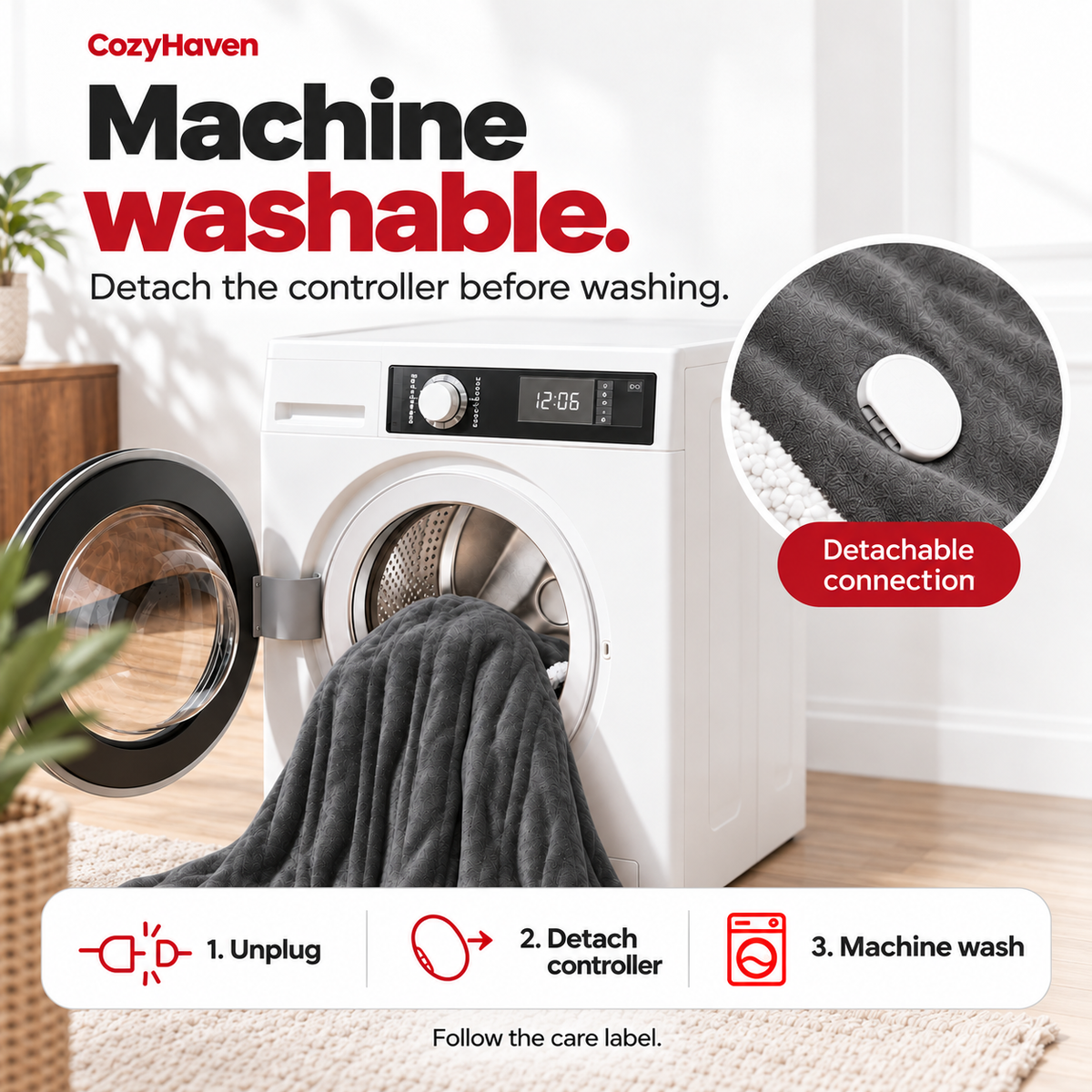 CozyHaven™ Heated Wearable Blanket Robe